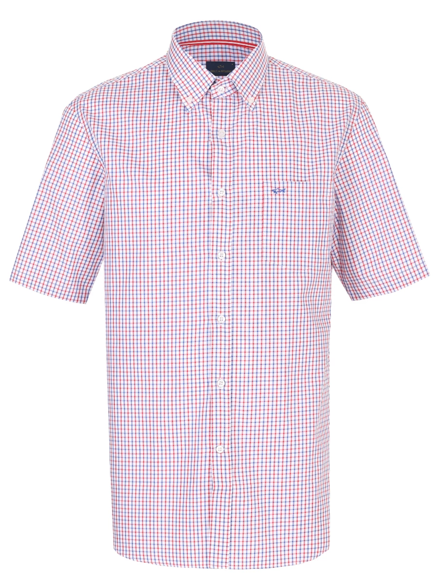 Рубашка Regular Fit хлопковая PAUL & SHARK 24413406/S33 Красный 