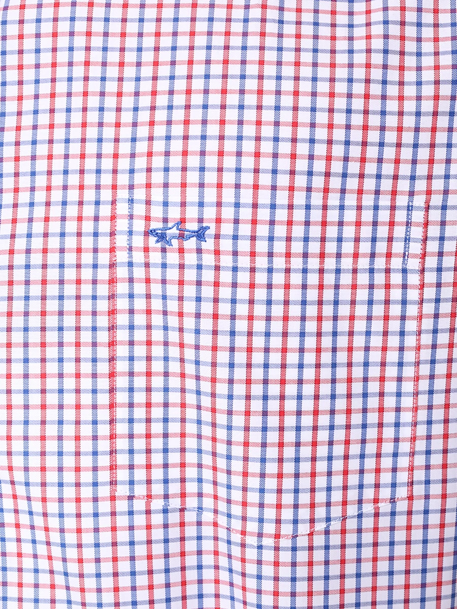 Рубашка Regular Fit хлопковая PAUL & SHARK 24413406/S33 Красный  Фото 5