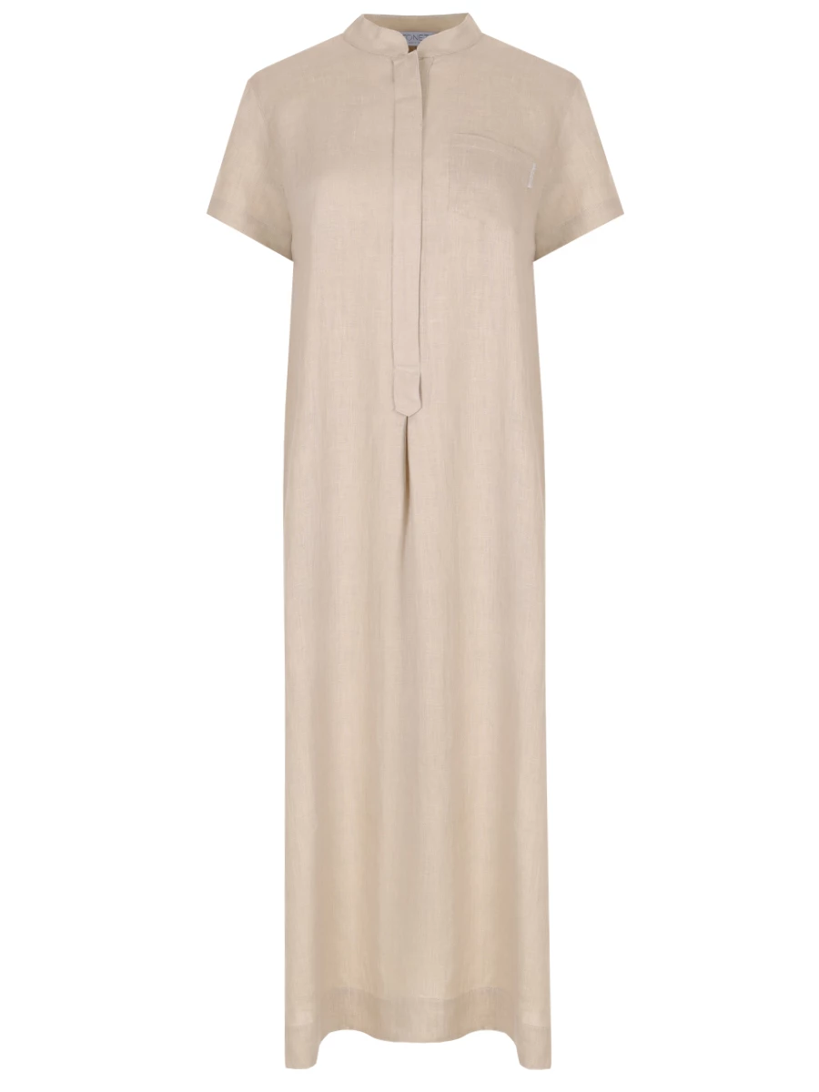 

Платье льняное, Бежевый, 1824 0120