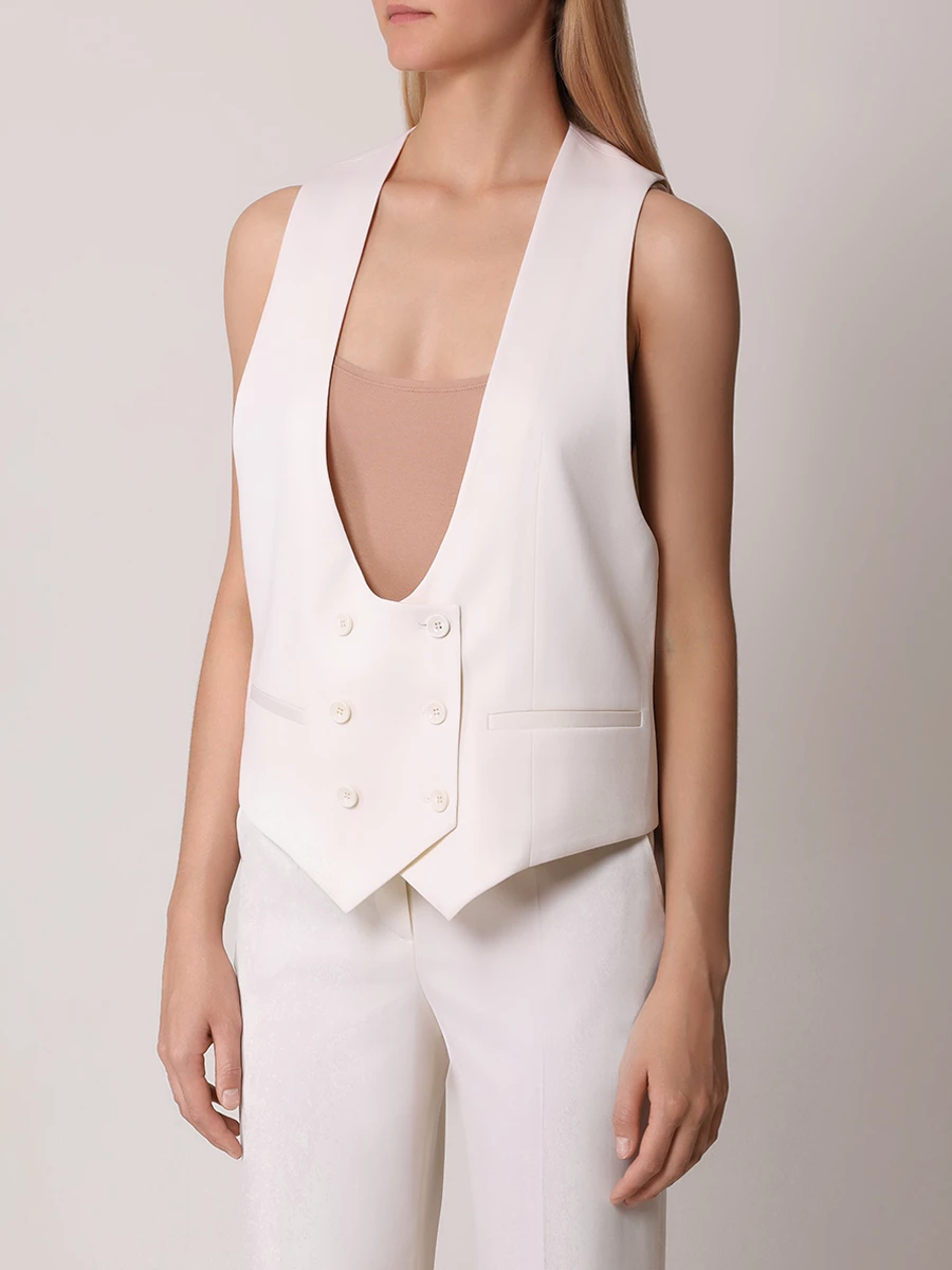 Жилет шерстяной YULIAWAVE 1A4VT00701964LTCP Белый  Фото 4