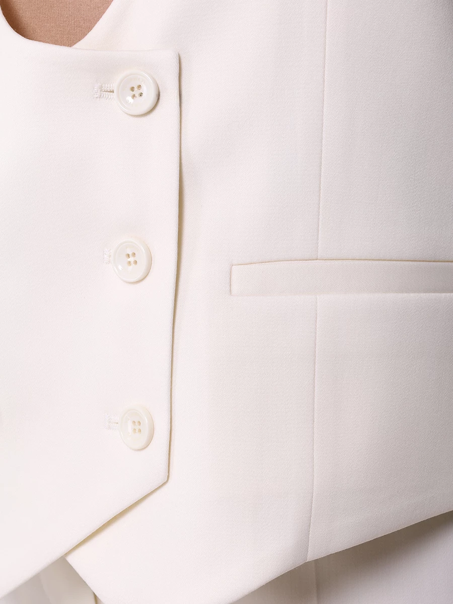 Жилет шерстяной YULIAWAVE 1A4VT00701964LTCP Белый  Фото 5