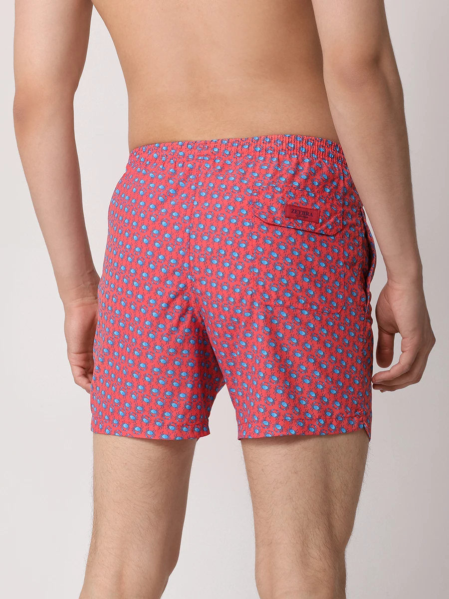 Шорты плавательные ZEYBRA PORTOFINO_R AUB352/CORAL краб Красный  Фото 3