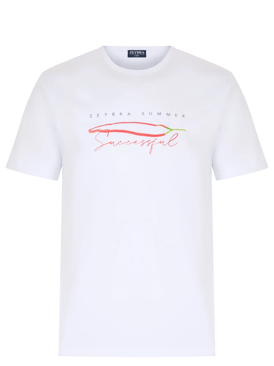 Футболка хлопковая ZEYBRA PORTOFINO_R AUT334/BIANCO Белый 