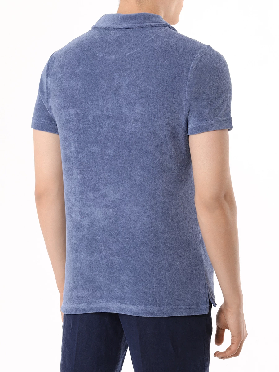 Поло хлопковое ZEYBRA PORTOFINO_R AUP304/DENIM Синий  Фото 3