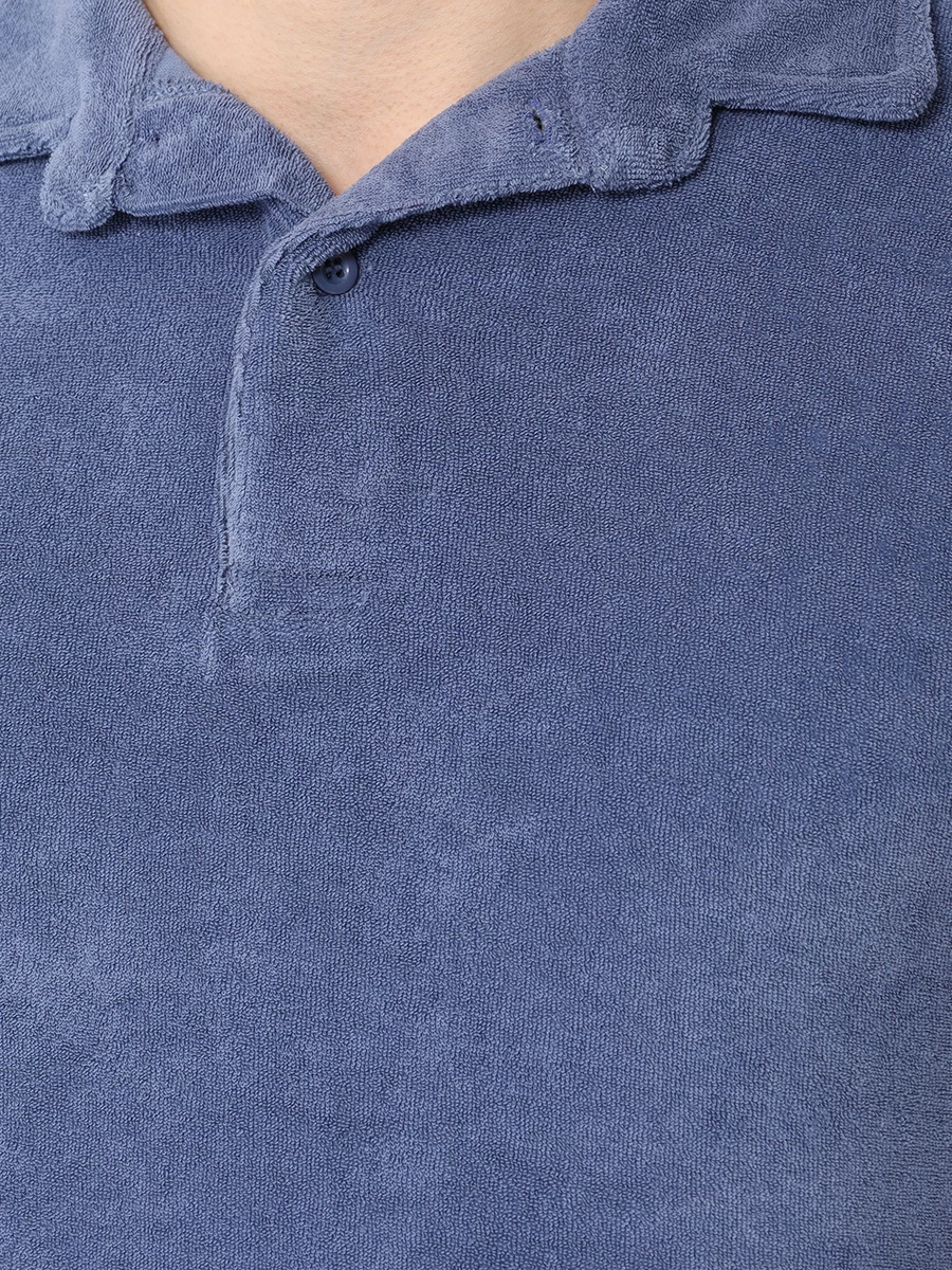 Поло хлопковое ZEYBRA PORTOFINO_R AUP304/DENIM Синий  Фото 5