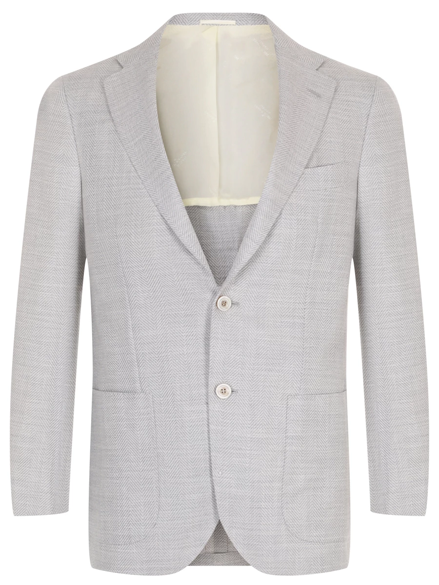 Пиджак однотонный KITON UG81K0606C41000 Серый 