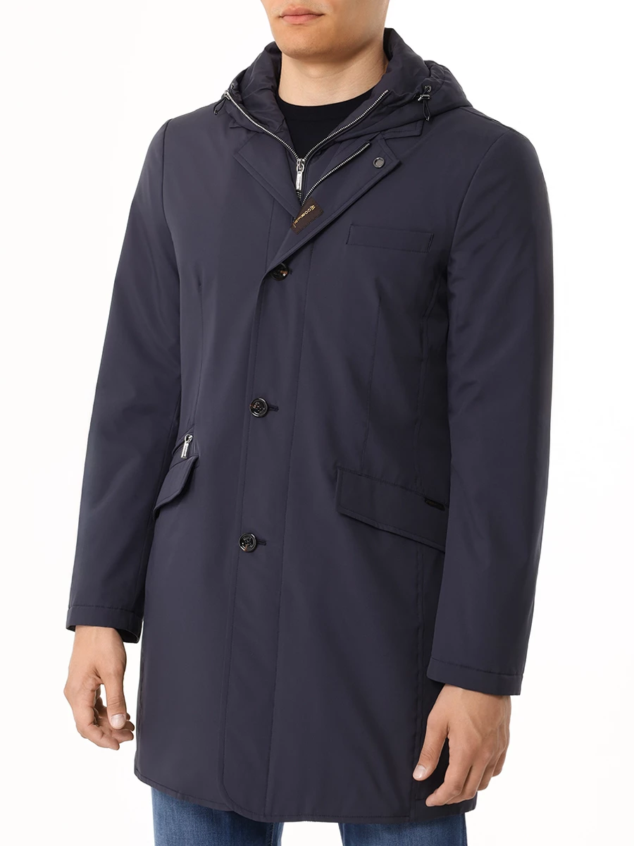 Куртка однотонная MOORER MOUGI100946/NAVY U0497/DUSTIN-SKT Темно- Синий  Фото 4