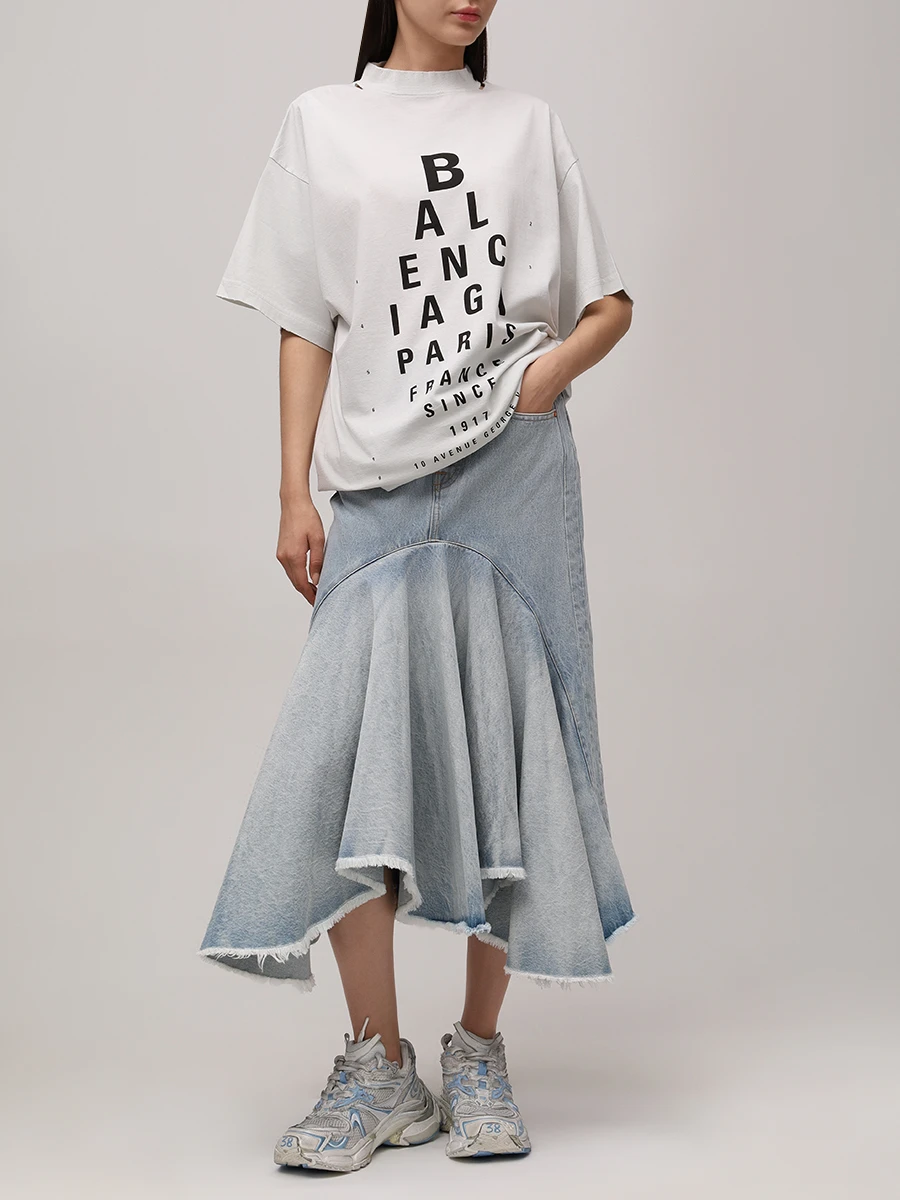 Юбка джинсовая VETEMENTS WE64SK700N BLUE Голубой  Фото 2