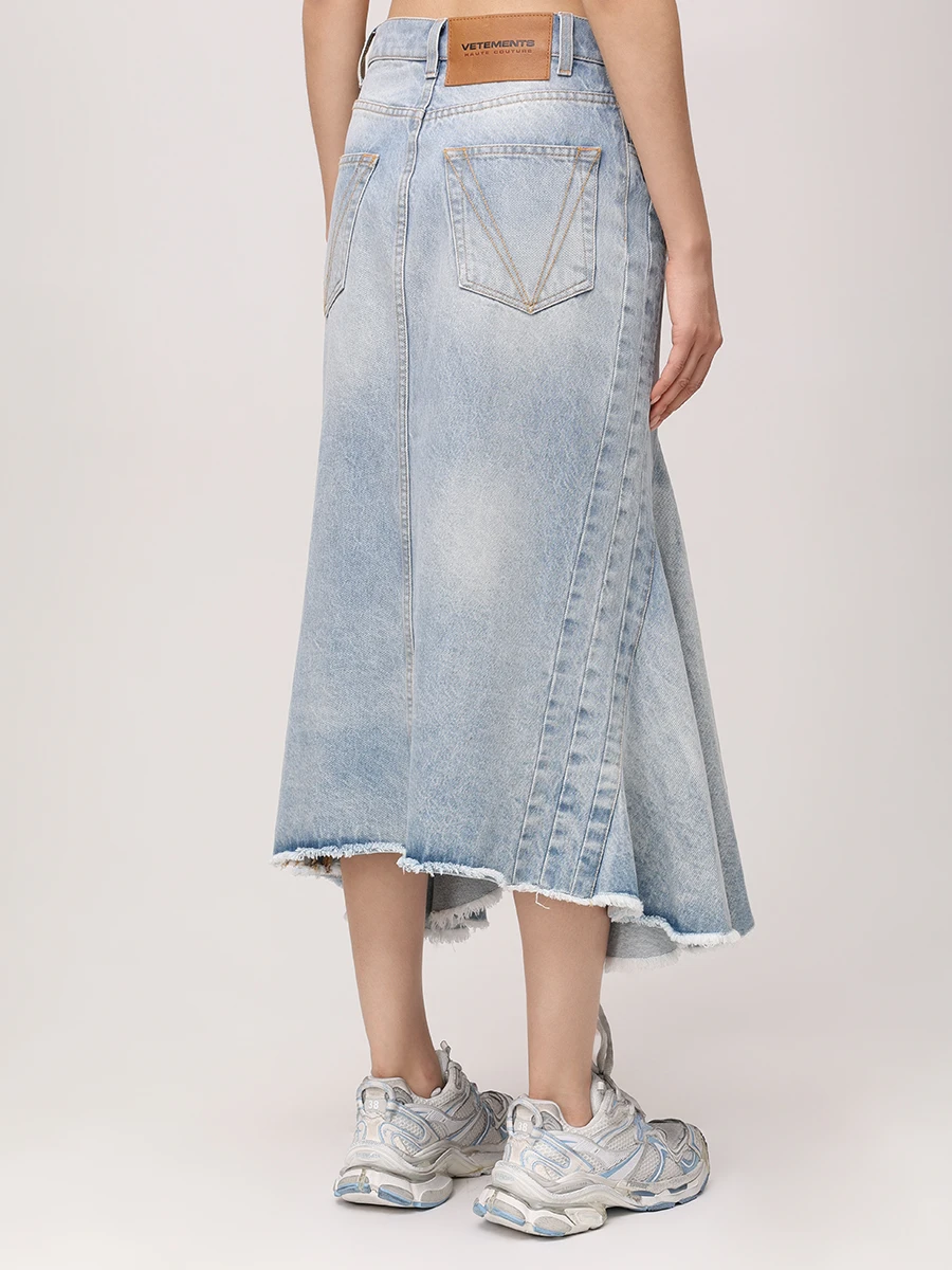 Юбка джинсовая VETEMENTS WE64SK700N BLUE Голубой  Фото 3