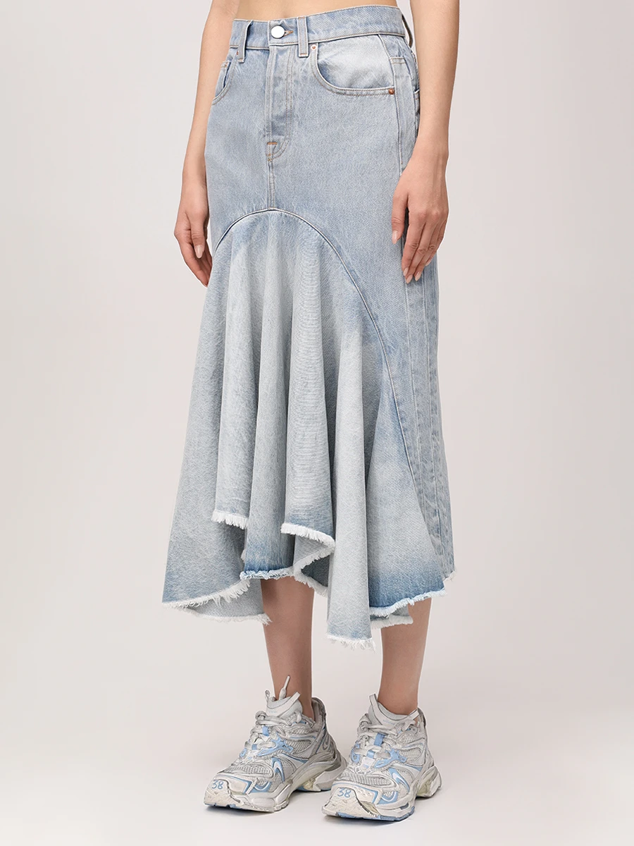 Юбка джинсовая VETEMENTS WE64SK700N BLUE Голубой  Фото 4