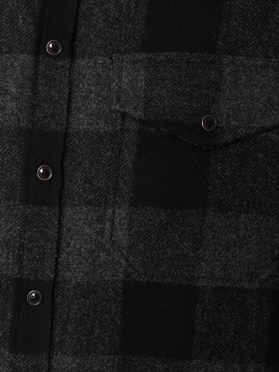 Рубашка шерстяная VETEMENTS UE64SH260BG GREYBLACKCHECK Черный  Фото 5