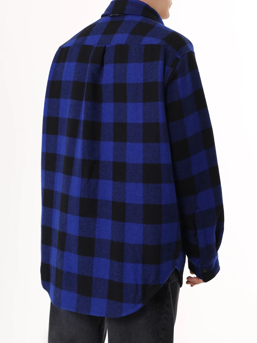 Рубашка шерстяная VETEMENTS UE64SH260BN BLUEBLACCHE Синий  Фото 3