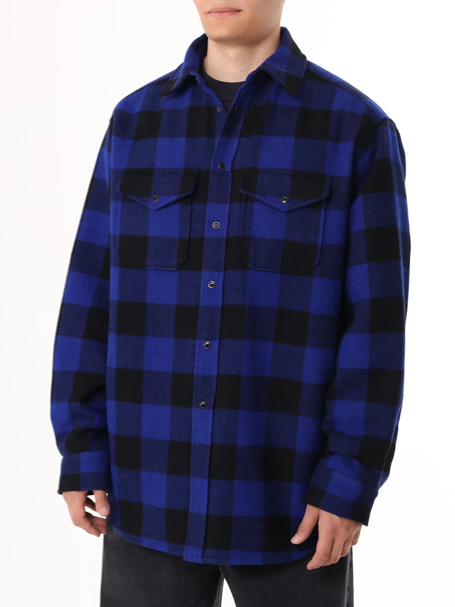 Рубашка шерстяная VETEMENTS UE64SH260BN BLUEBLACCHE Синий  Фото 4