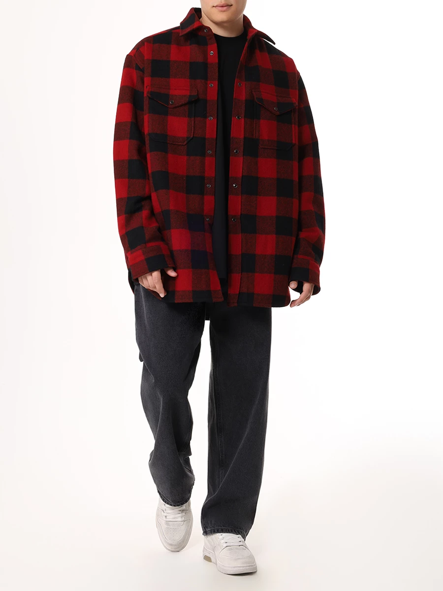 Рубашка шерстяная VETEMENTS UE64SH260BR REDBLACKCHECK Красный  Фото 2