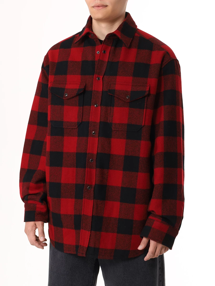 Рубашка шерстяная VETEMENTS UE64SH260BR REDBLACKCHECK Красный  Фото 4