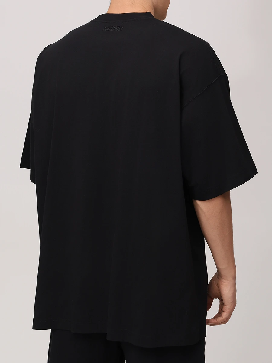 Футболка хлопковая VETEMENTS UE64TR160B BLACK Черный  Фото 3