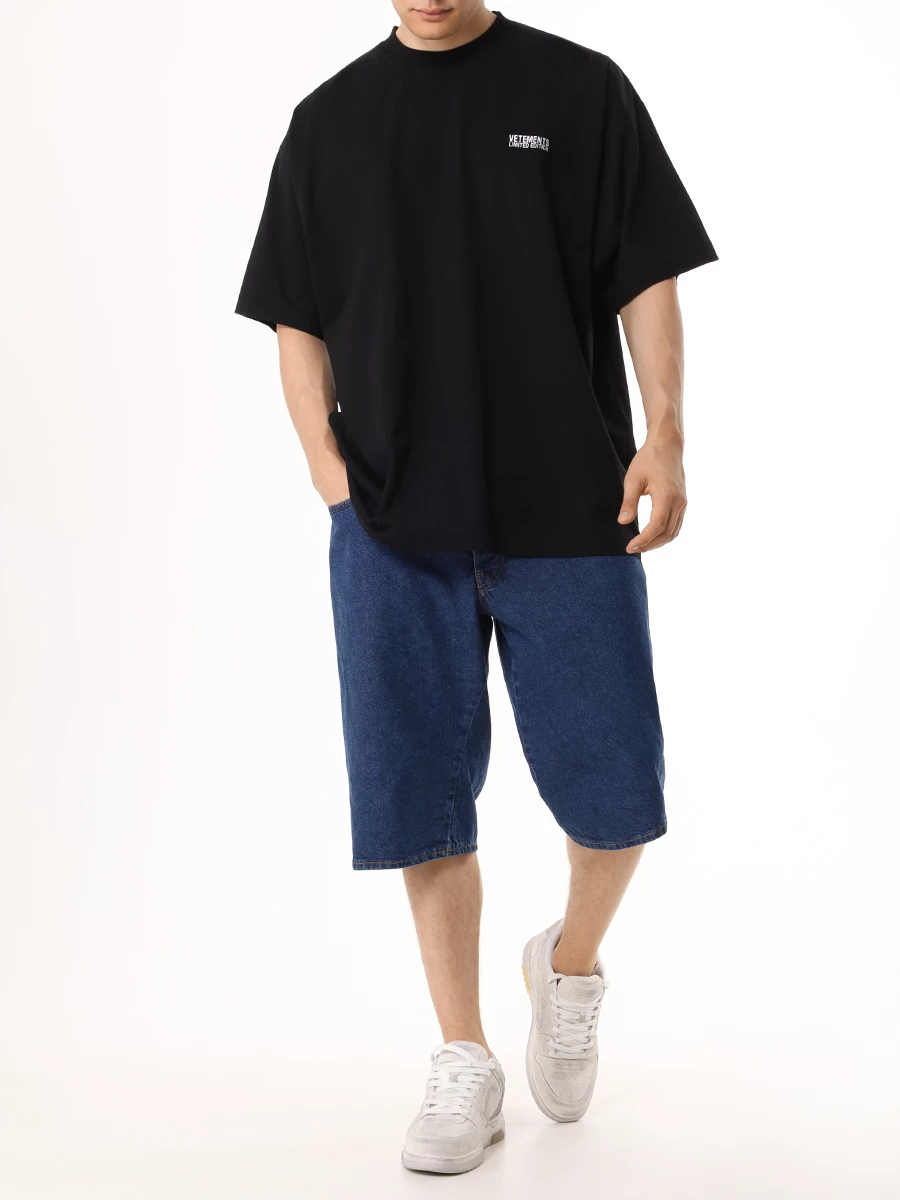 Футболка хлопковая VETEMENTS UE64TR500BW BLACK Черный  Фото 2
