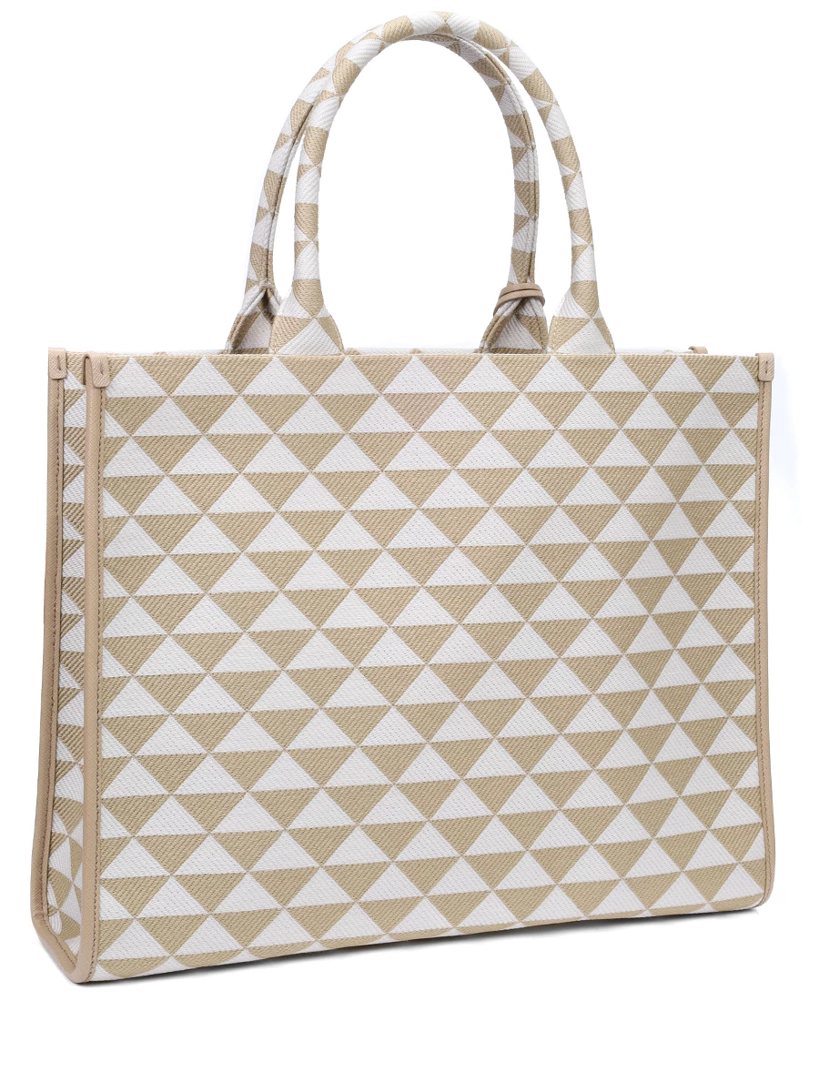 Сумка текстильная PRADA 1BA356VOOM2FKL F0J0A Бежевый  Фото 3