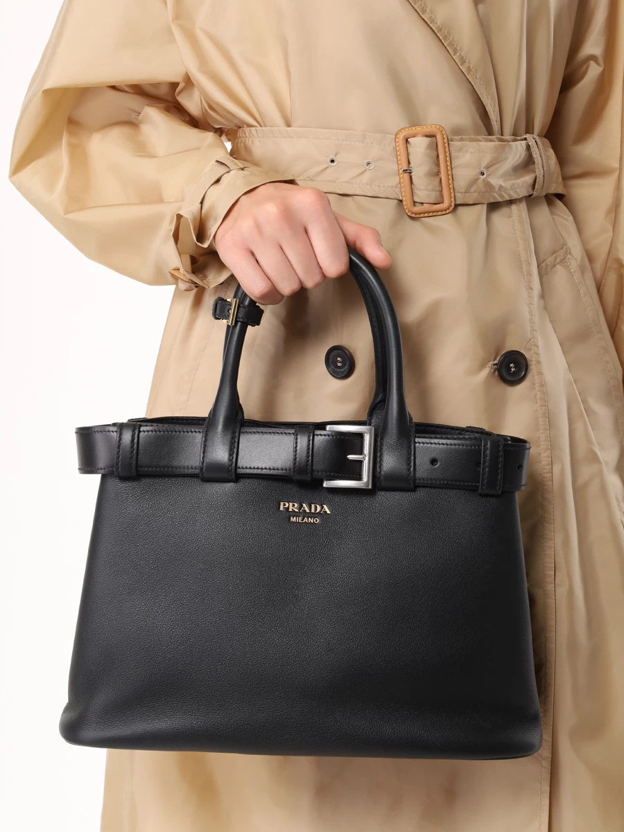 Сумка кожаная PRADA 1BA434VOBO2CY9 F0002 Черный  Фото 2