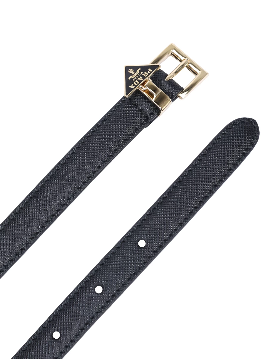 Ремень кожаный PRADA 1CC499053 F0002 Черный  Фото 3