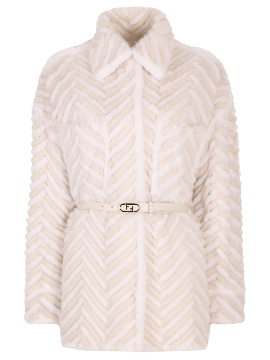 Шуба норковая FENDI FNE61L AJ9T F0TBZ Белый 