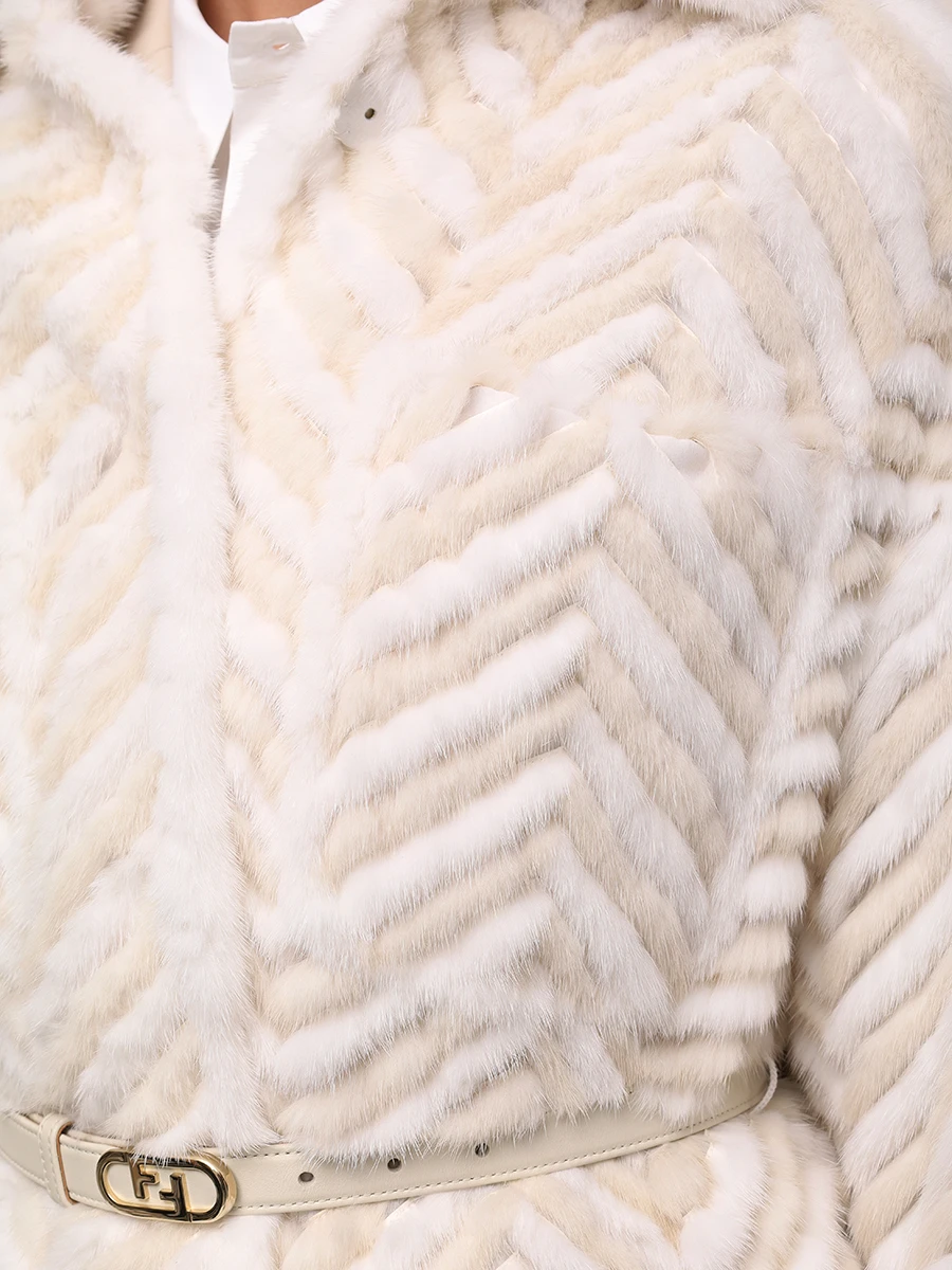 Шуба норковая FENDI FNE61L AJ9T F0TBZ Белый  Фото 5
