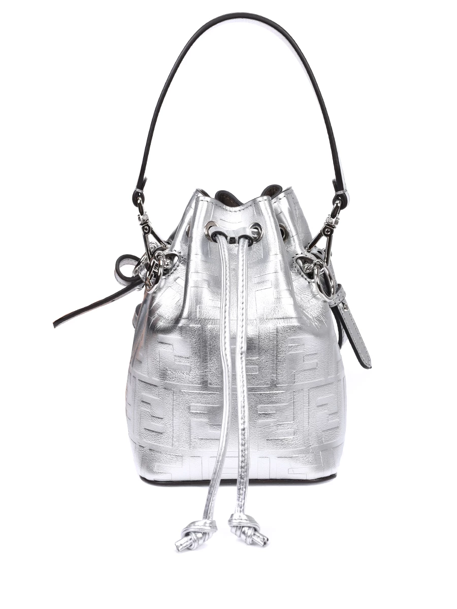 Сумка кожаная FENDI 8BS010 AR10 F0MK5 Серебряный 