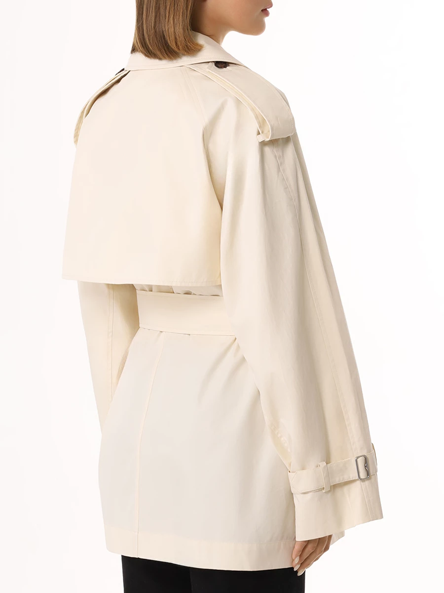 Плащ хлопковый BURBERRY 8083207 B8620 Кремовый  Фото 3