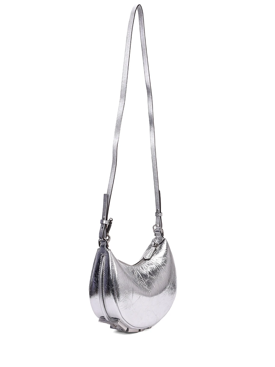 Сумка кожаная Fendigraphy FENDI 8BS081 AISP F1LGX Серебряный  Фото 3