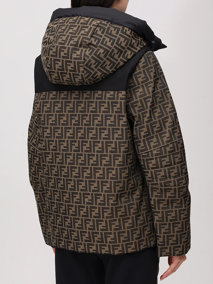 Пуховик с принтом FENDI FAN151 AWYC F118W Коричневый  Фото 3