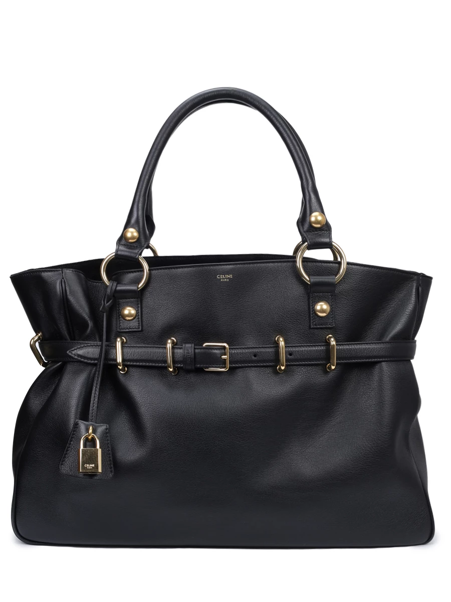 Сумка кожаная CELINE 113533FC638NO Цепь Черный 