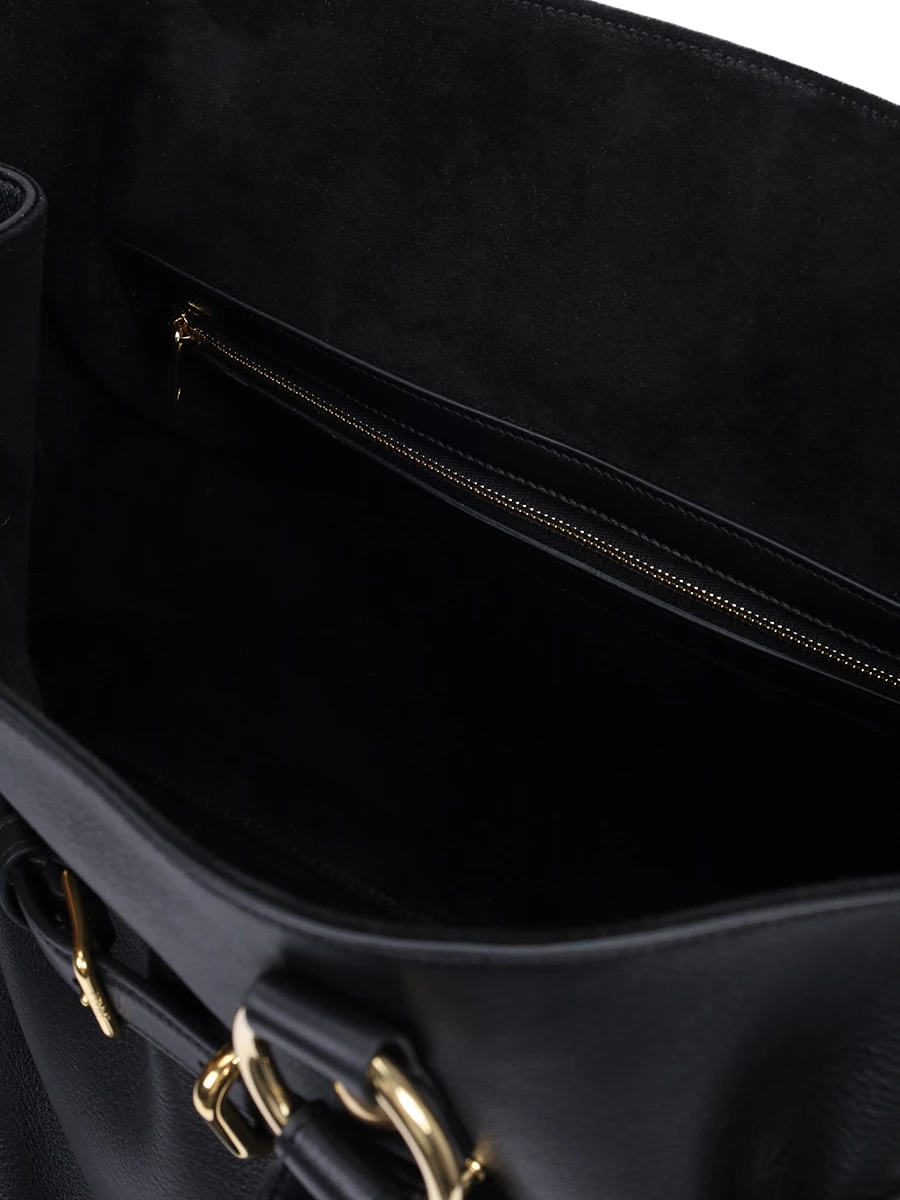 Сумка кожаная CELINE 113533FC638NO Цепь Черный  Фото 4