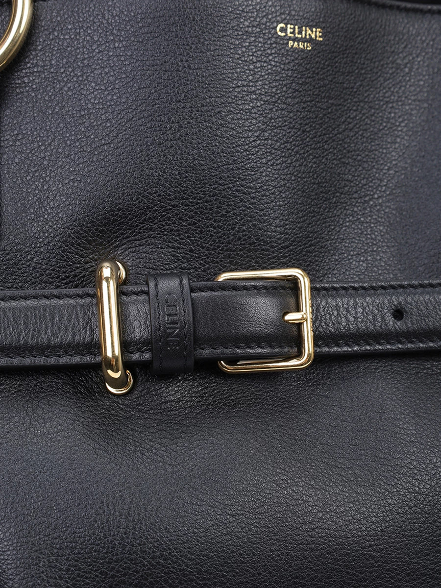 Сумка кожаная CELINE 113533FC638NO Цепь Черный  Фото 5