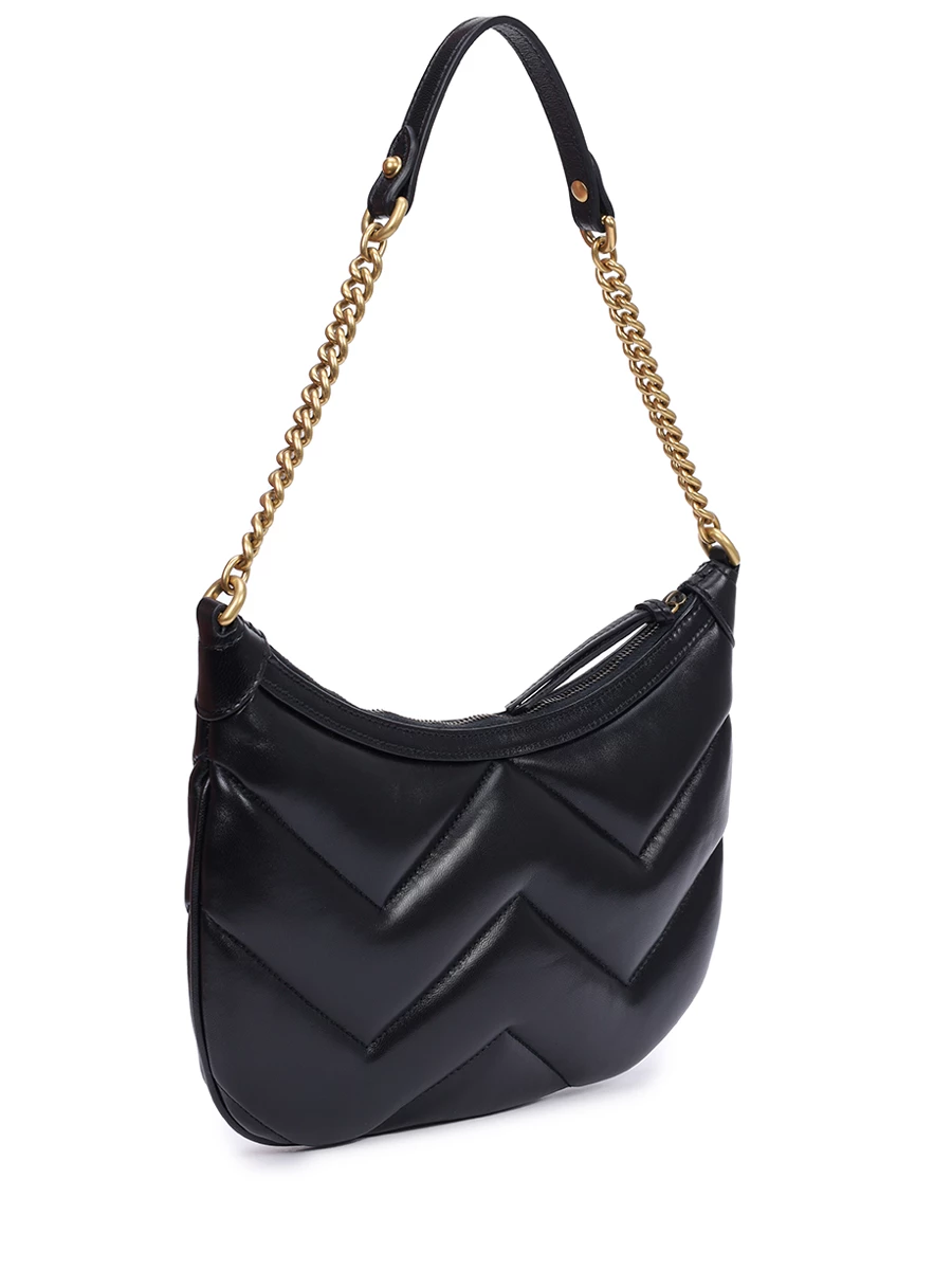 Сумка кожаная GG Marmont GUCCI 777263AAC741000 Черный  Фото 3