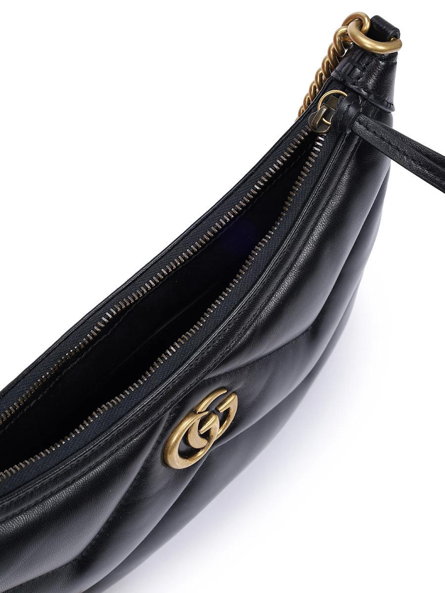 Сумка кожаная GG Marmont GUCCI 777263AAC741000 Черный  Фото 4