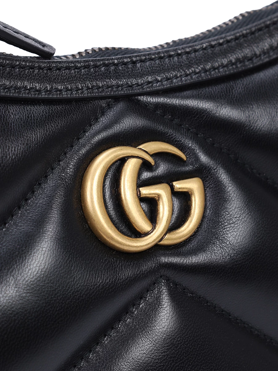 Сумка кожаная GG Marmont GUCCI 777263AAC741000 Черный  Фото 5