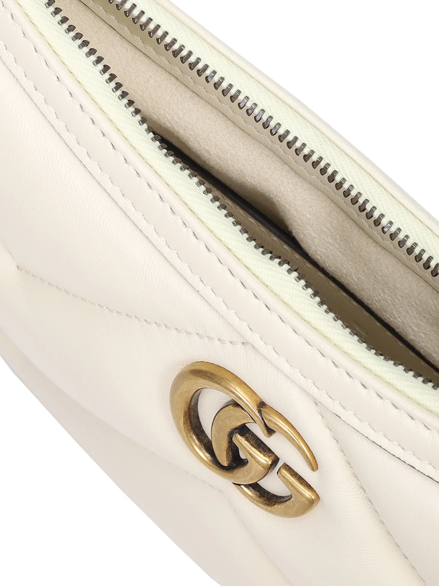 Сумка кожаная Marmont GUCCI 777263AAC749206 Кремовый  Фото 4