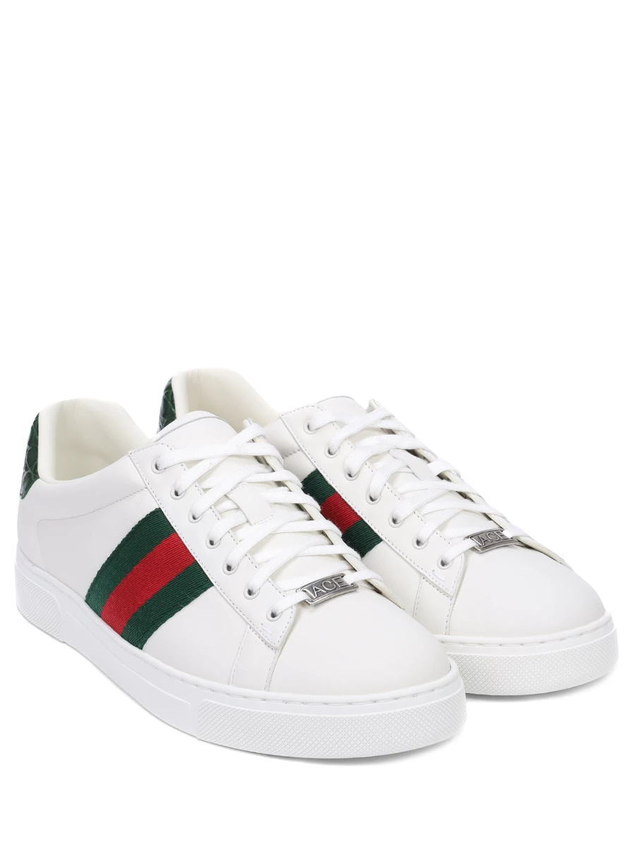 Кеды кожаные Ace GUCCI 757892AACAG9055 Белый  Фото 2