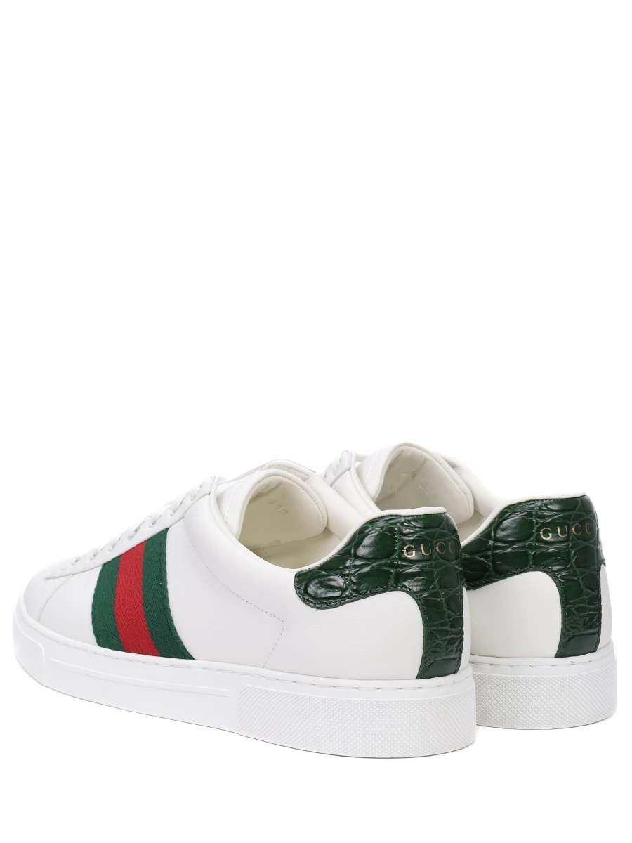 Кеды кожаные Ace GUCCI 757892AACAG9055 Белый  Фото 4