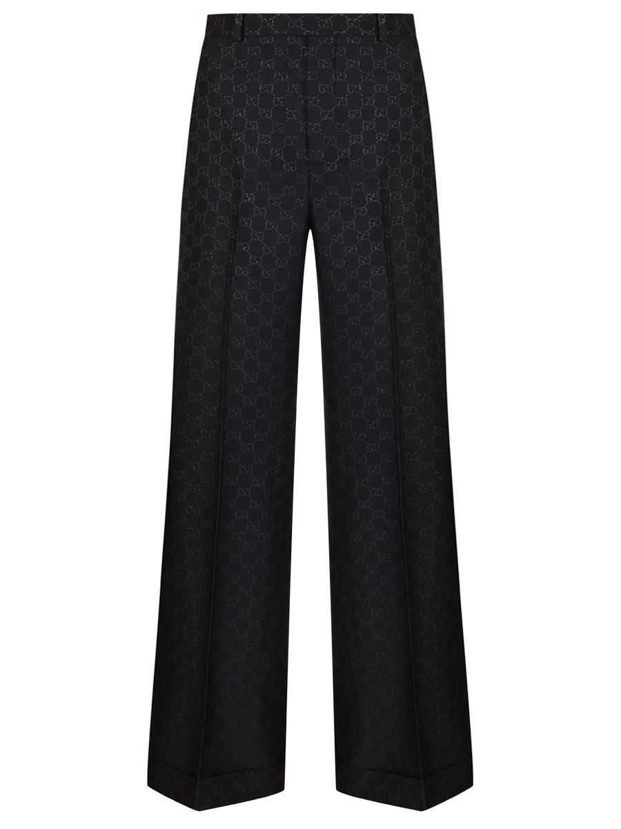 Брюки шерстяные GUCCI 776805ZAD7L1000 Принт 