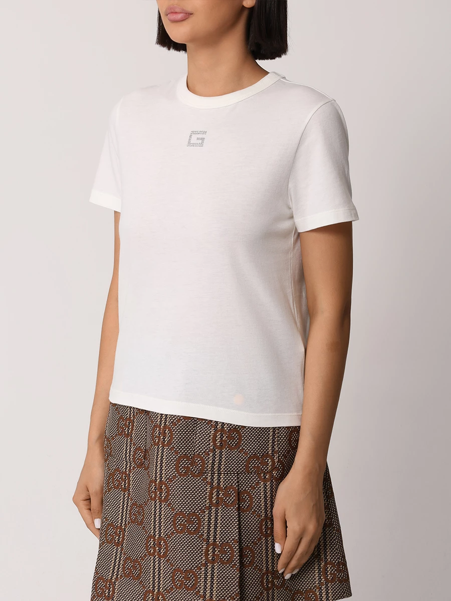 Футболка хлопковая GUCCI 748287XJF1K9088 Белый  Фото 4