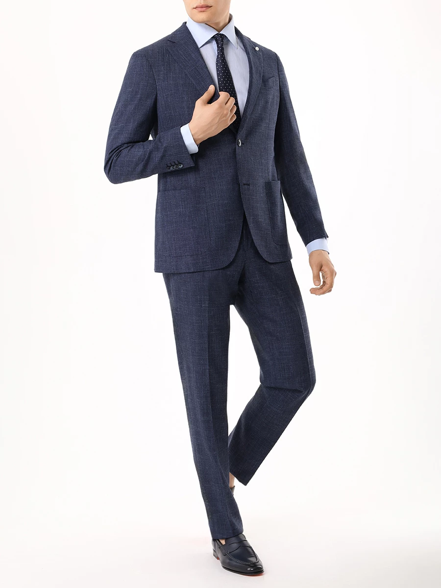 Рубашка Regular Fit из хлопка и льна MARIA SANTANGELO AMBER F 3401555-11 Голубой  Фото 2