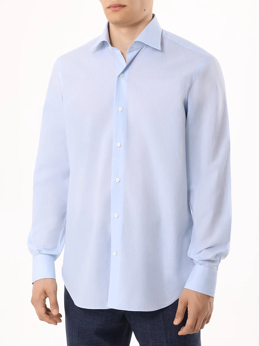 Рубашка Regular Fit из хлопка и льна MARIA SANTANGELO AMBER F 3401555-11 Голубой  Фото 4