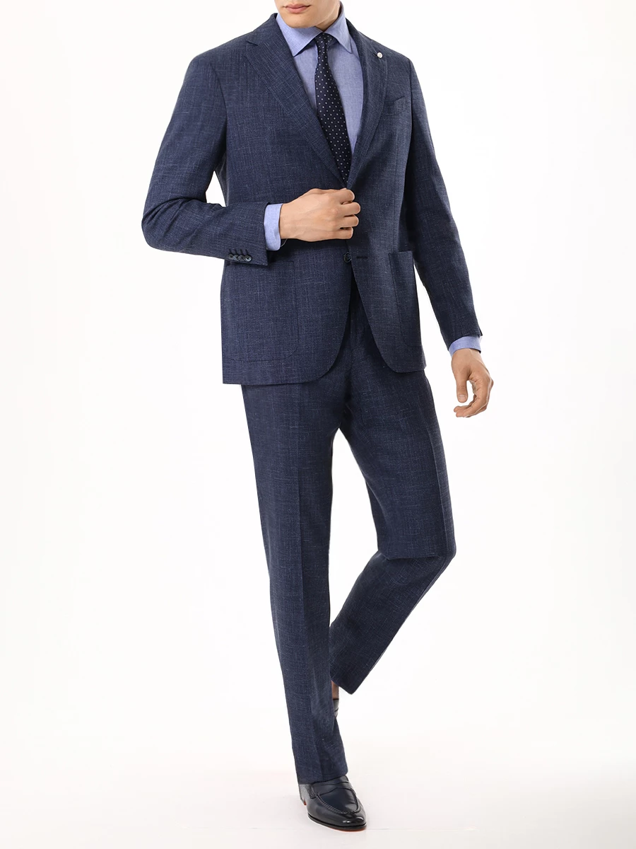 Рубашка Regular Fit из хлопка и льна MARIA SANTANGELO AMBER F 3401555-17 Голубой  Фото 2