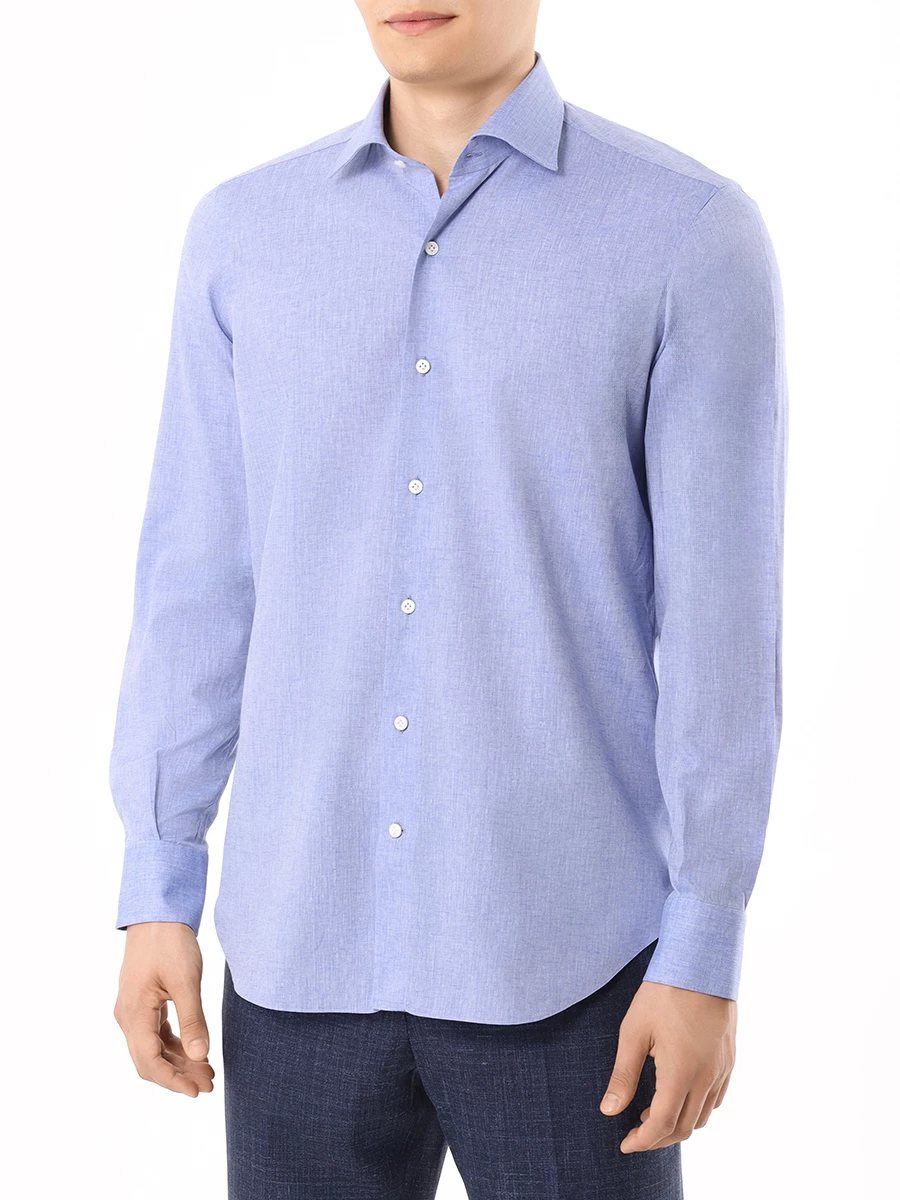 Рубашка Regular Fit из хлопка и льна MARIA SANTANGELO AMBER F 3401555-17 Голубой  Фото 4