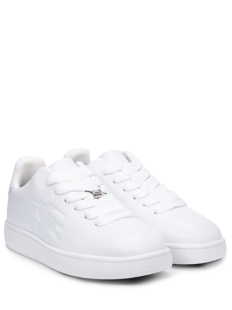 Кеды кожаные BURBERRY 8083326 A1464 Белый  Фото 2