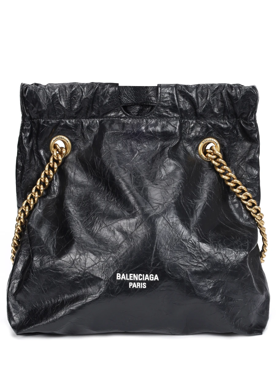 Сумка кожаная Crush BALENCIAGA 742942 210IT 1000 Черный 
