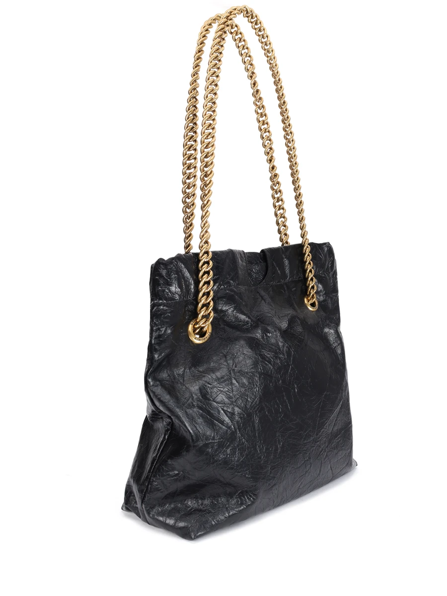 Сумка кожаная Crush BALENCIAGA 742942 210IT 1000 Черный  Фото 3