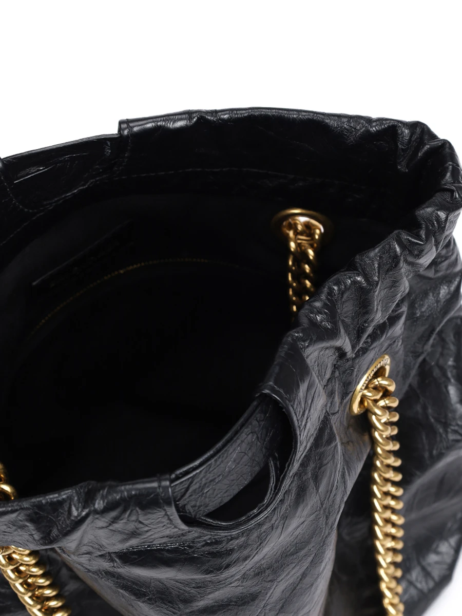 Сумка кожаная Crush BALENCIAGA 742942 210IT 1000 Черный  Фото 4