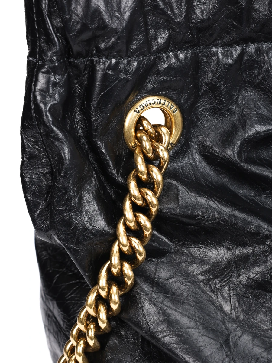 Сумка кожаная Crush BALENCIAGA 742942 210IT 1000 Черный  Фото 5